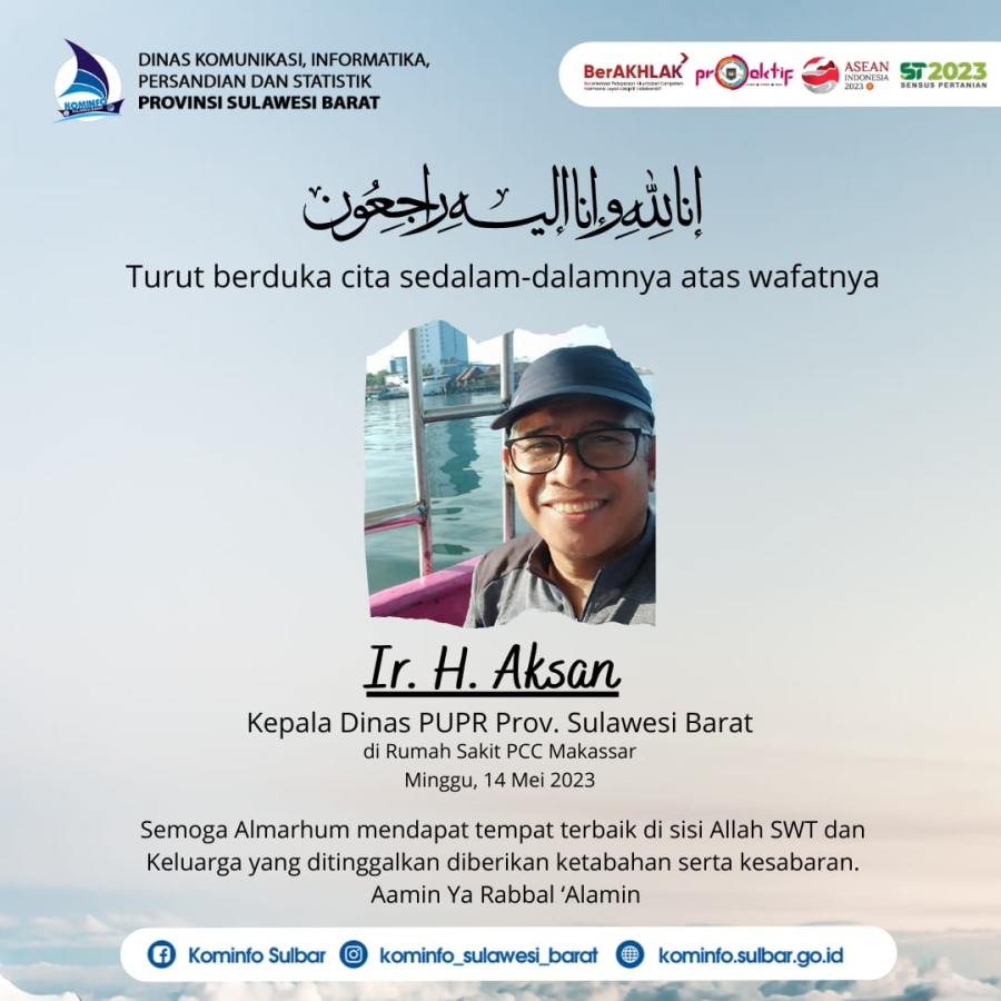 Pemprov Sulbar Berduka, Kadis PUPR Meninggal Dunia